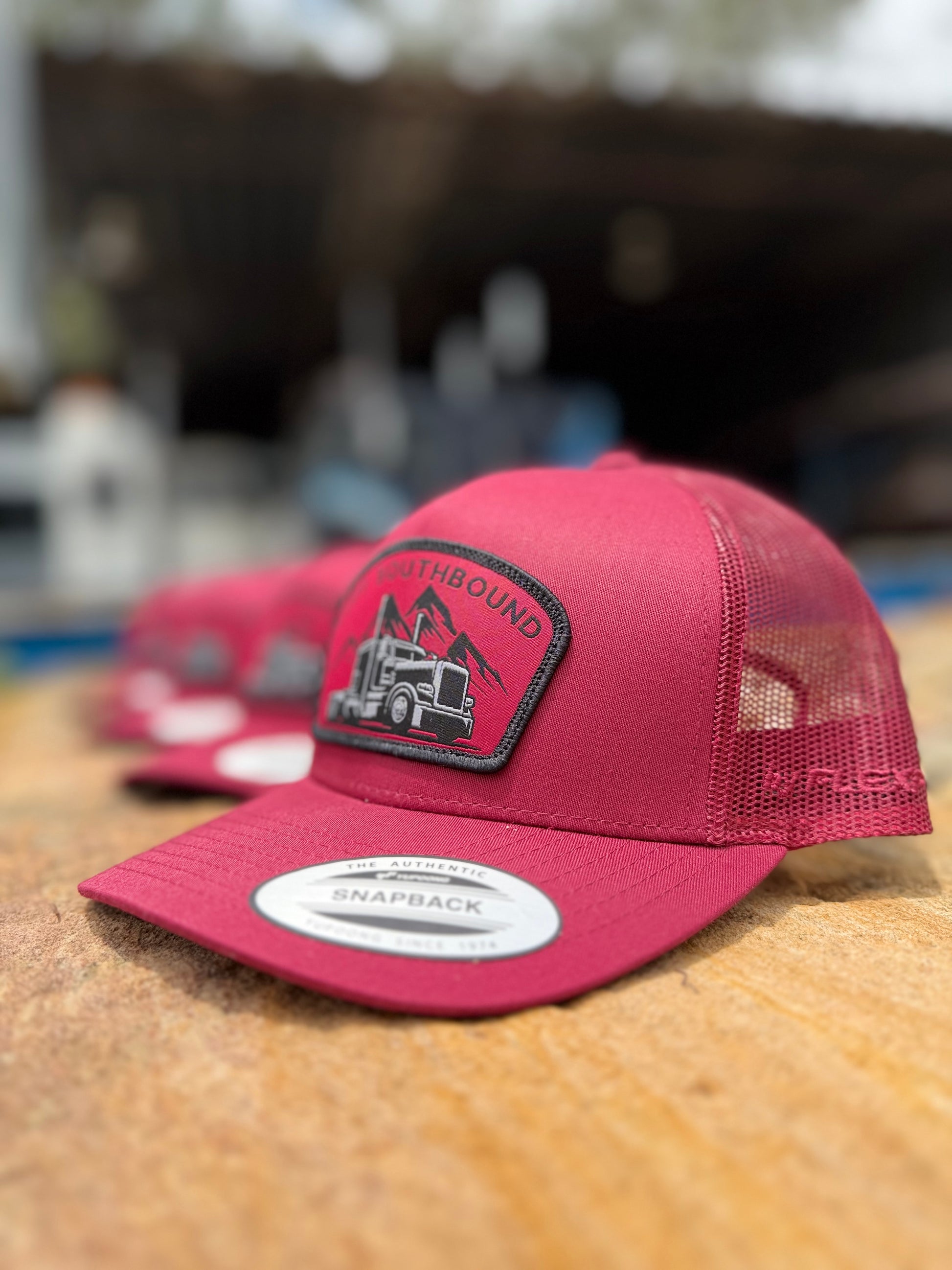 MOUNTAIN HIGH TRUCKER CAP - CRIMSON